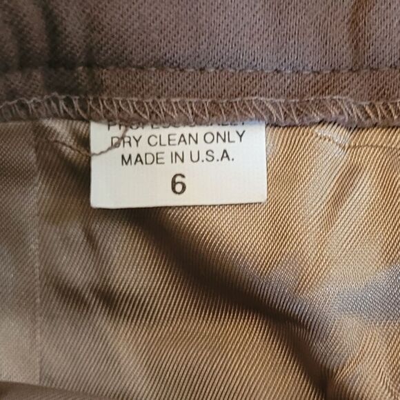 Di Benedetto size 6 womens brown pleated lined skirt - Picture 4 of 6